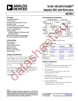 AD7651ACPZRL datasheet  